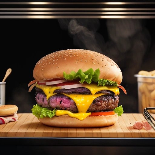 Steamed ham and grilled burger
