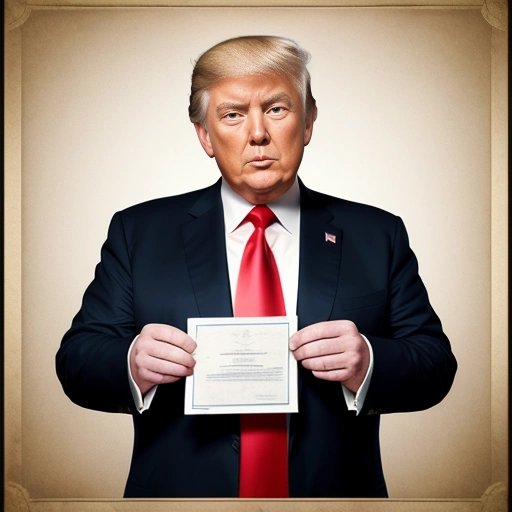 Trump with an alien document