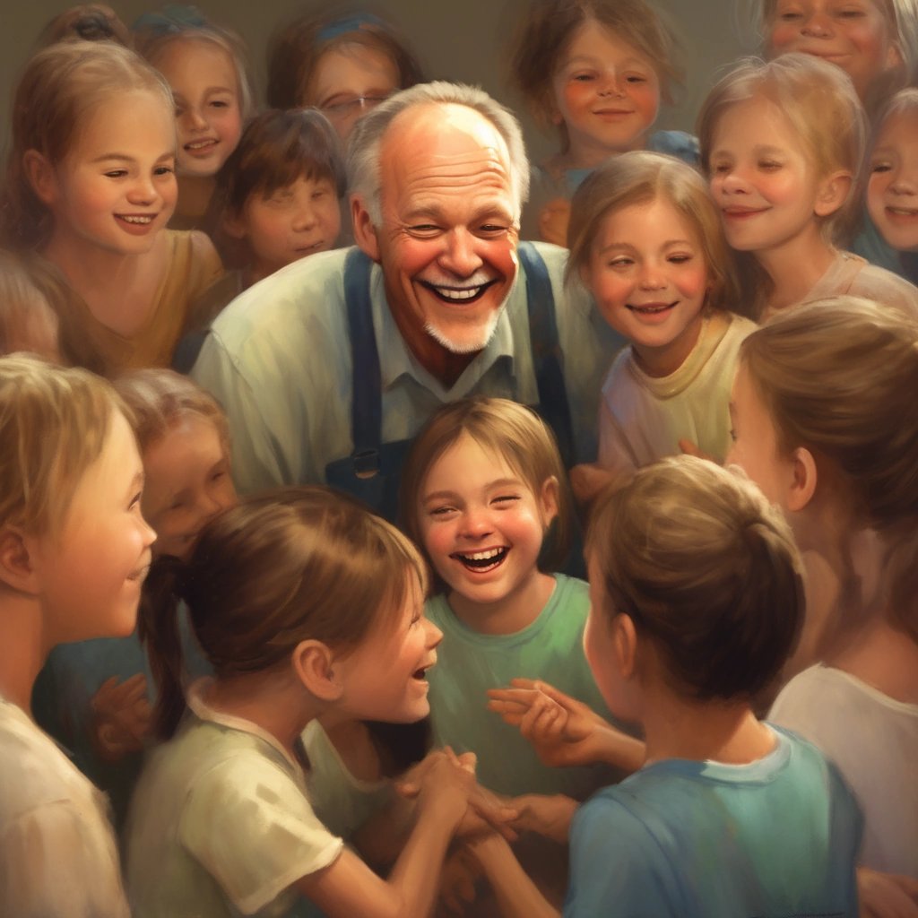 Carl Peterson volunteering with children