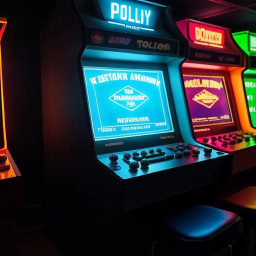 Polybius machine in arcade room