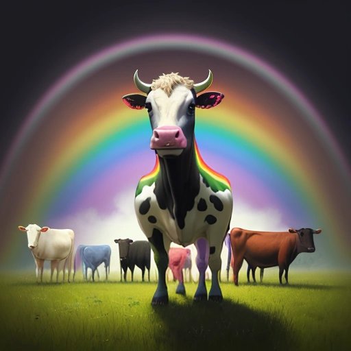 Rainbow Cow in Minecraft