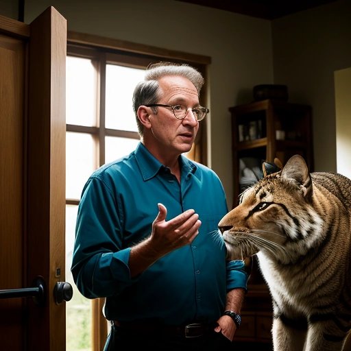 Ed O'Neill consulting with a wildlife biologist