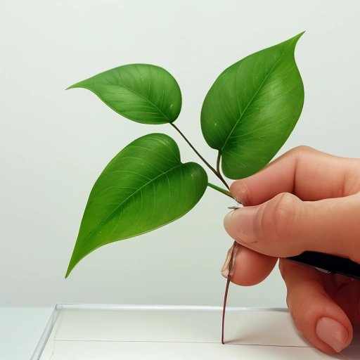 A botanist examining a Qualquer Bob leaf