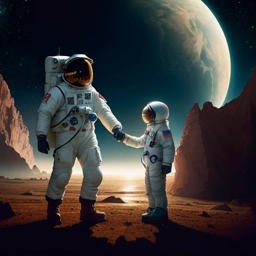 Astronaut and Alien on Berrylium