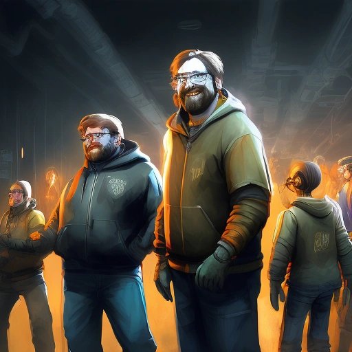 Gamers celebrating Half-Life 3 release