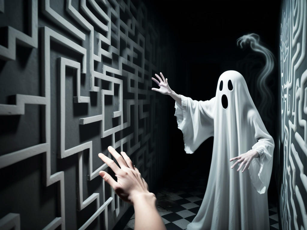 Touching a ghost in the maze