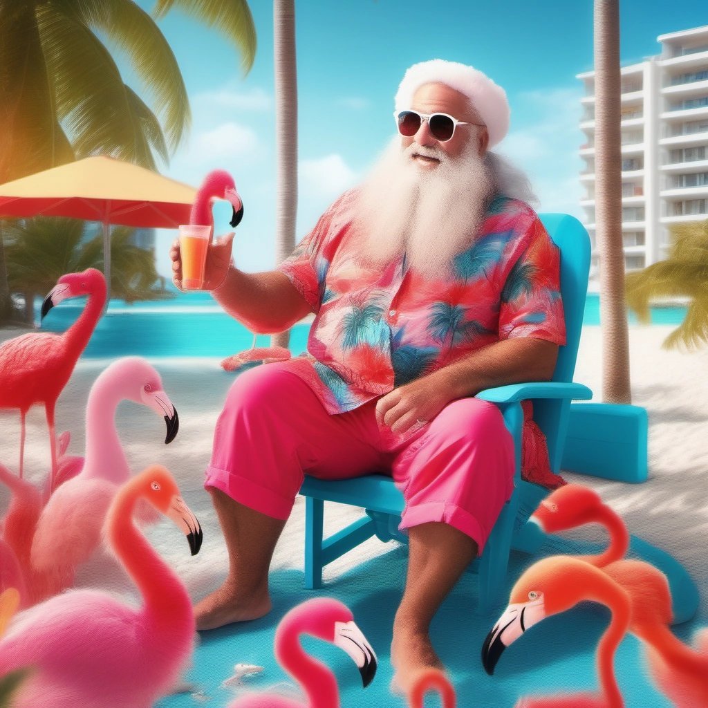 Santa at Miami beach condo