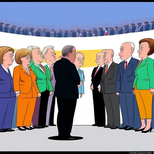 Angela Merkel apologizing before world leaders