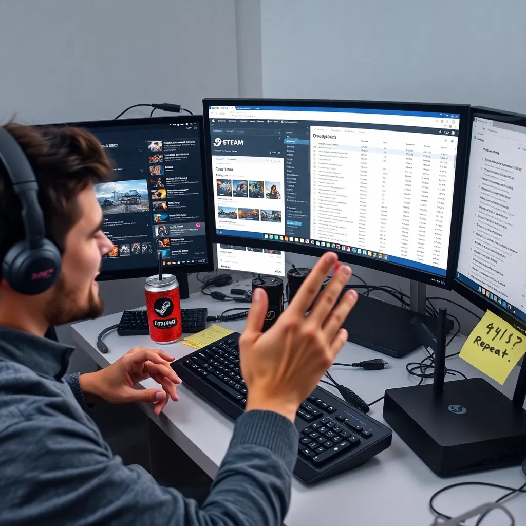 A gamer speed-running their wishlist blitz