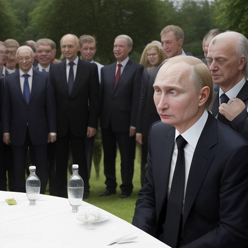 Putin playing hide-and-seek at a Wagner Club meeting