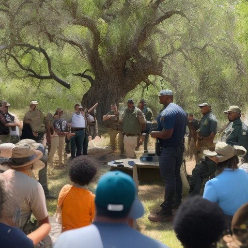Ranger Johnson presenting his findings to an eager audience