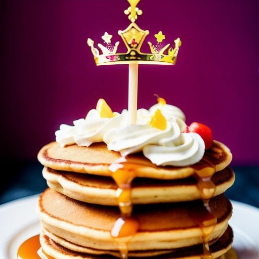 Pancake king on a syrupy throne