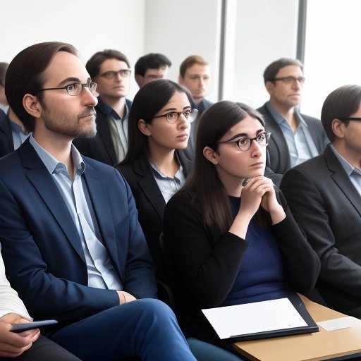 Audience members paying attention to presentation