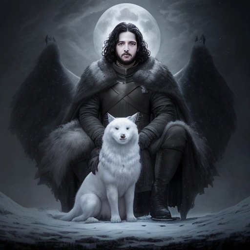 Jon Snow and Ghost