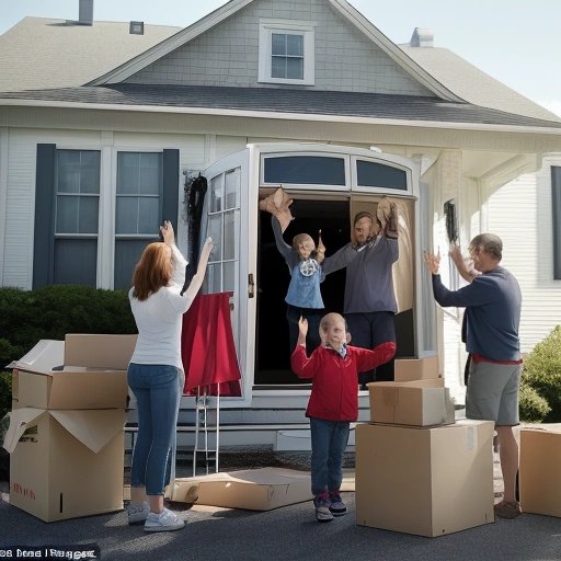 Family leaving Cape Cod home