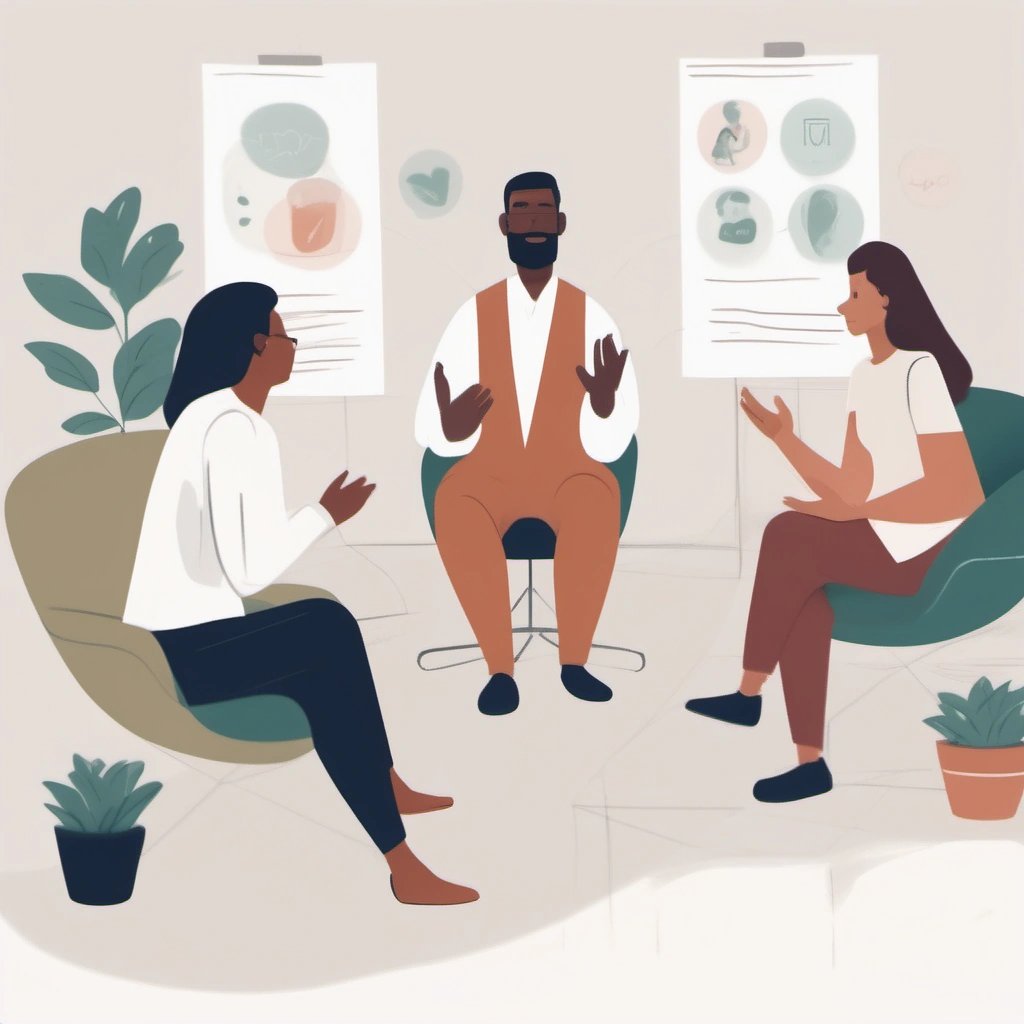Therapist leading a session