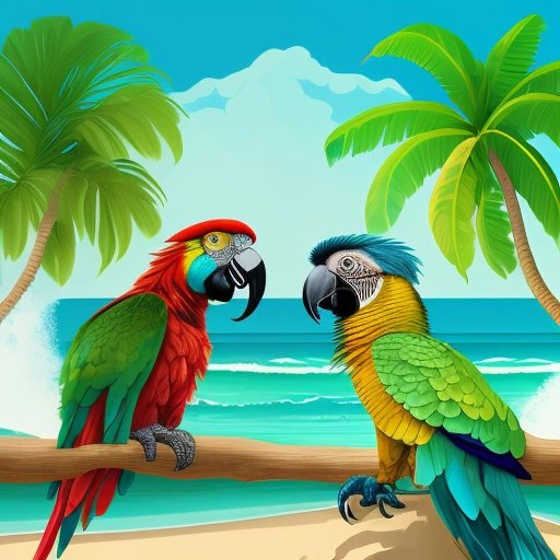 Man talking to a parrot