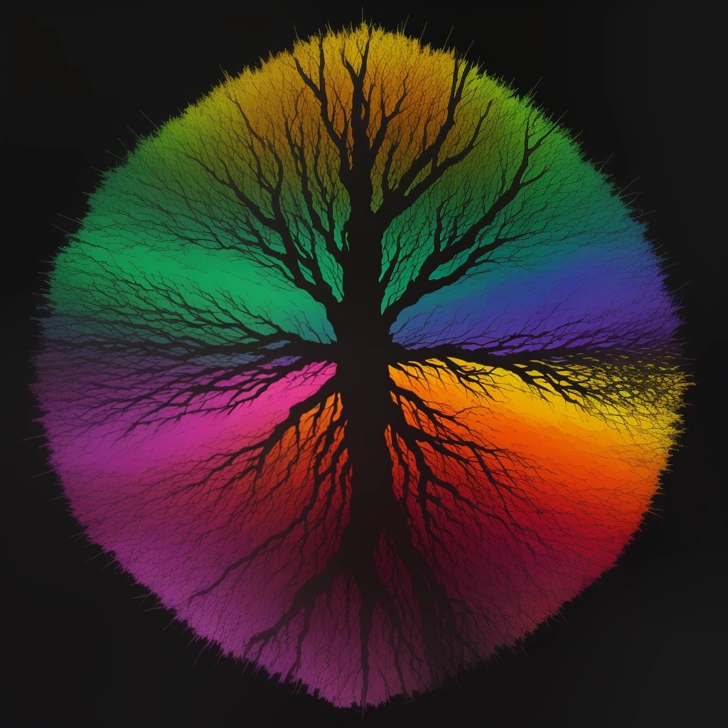 Abstract art representing the fallen tree sound