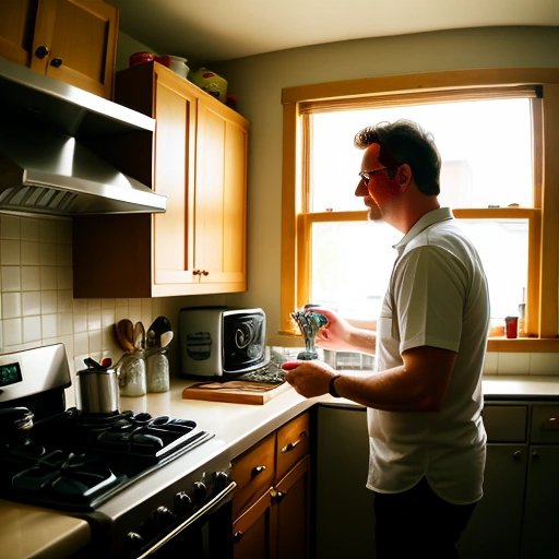 Barry Barker working on his microwave