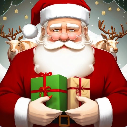 Santa Claus with MBTI personality type cards