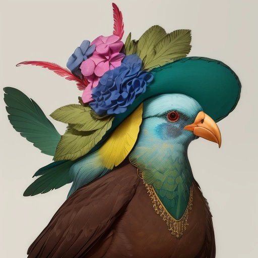 Hortensia's bird hat