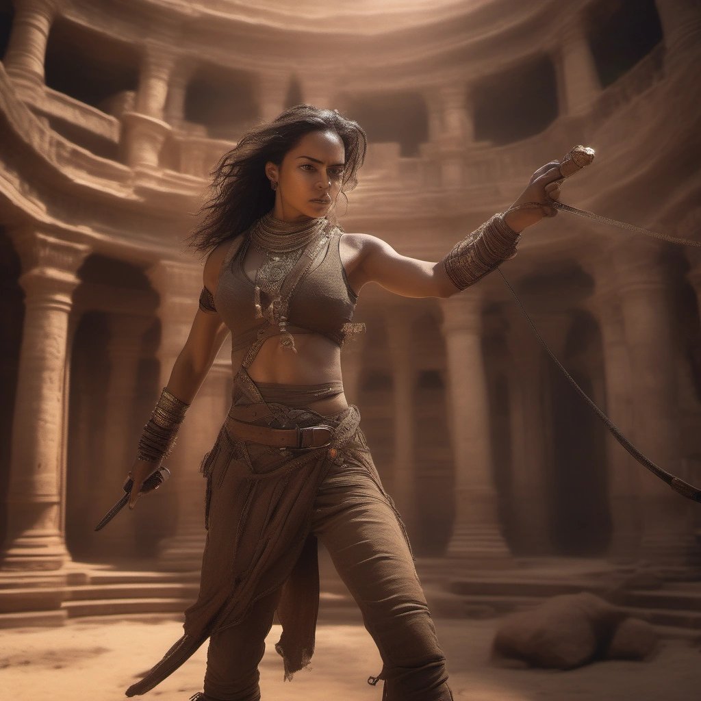 India Jones navigating ancient ruins