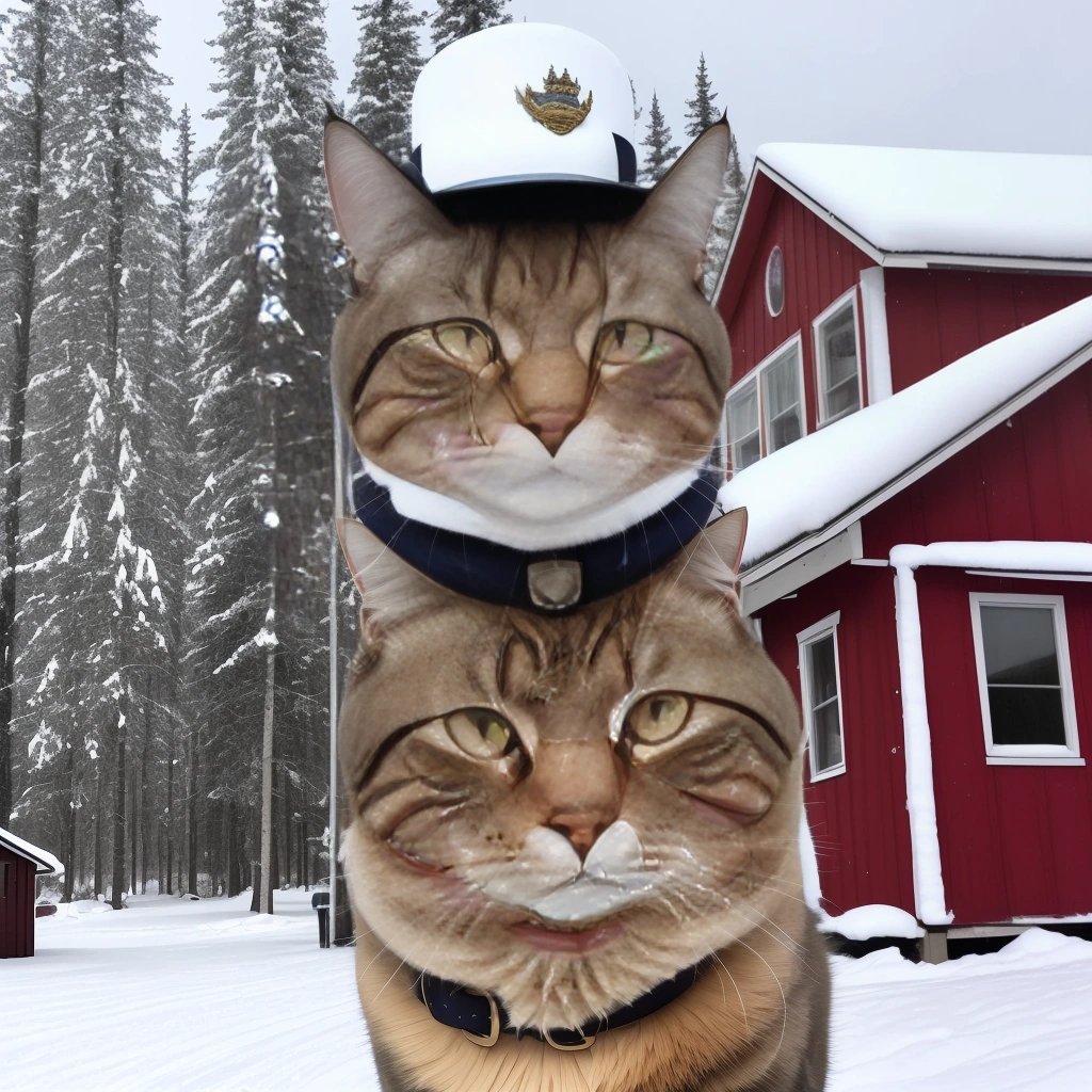 Mayor Stubbs the cat, with tiny hat