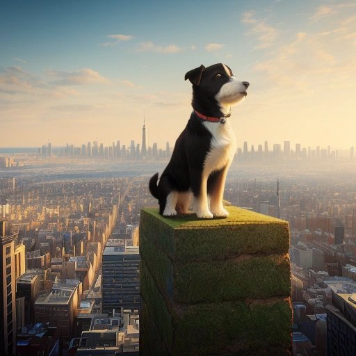 Giant terrier taking over the city