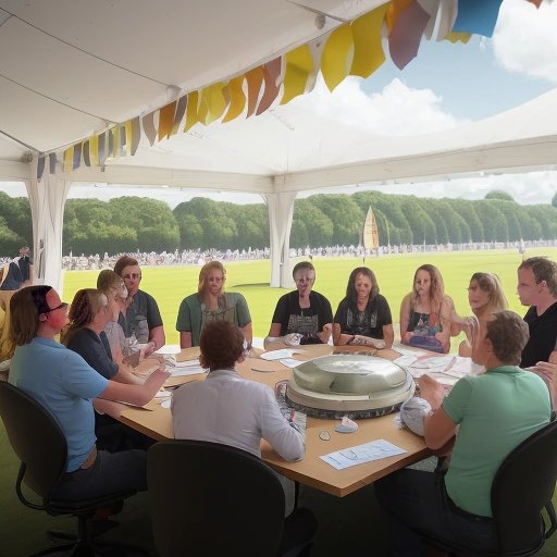 Festival organizers discussing ideas for the future of the Goodwood Festival of Speed