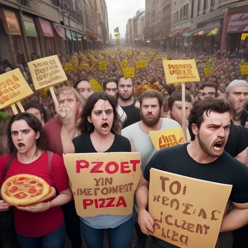 Protest against pineapple on pizza