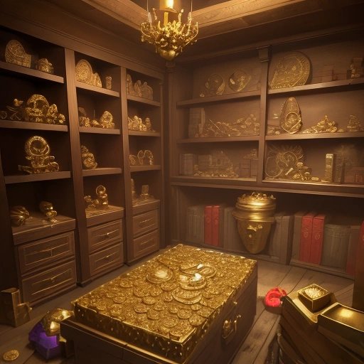 The treasure trove in the secret room