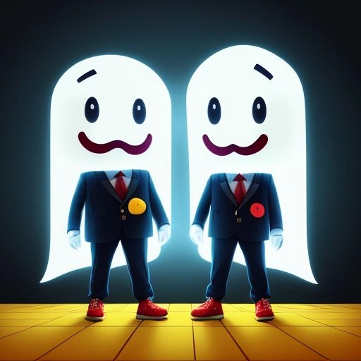 Volunteers dressed as Pac-Man and Ghost