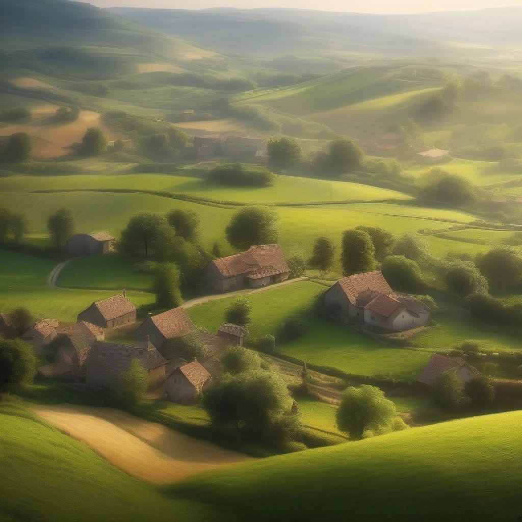 Idyllic countryside landscape