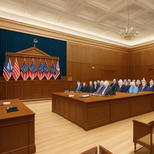 Illustration of Trump in the courtroom