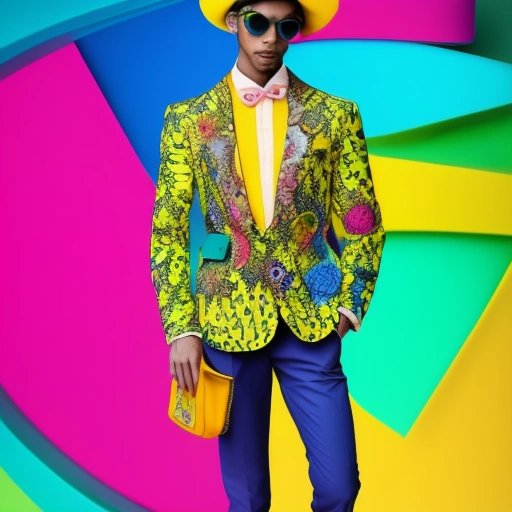 Man with an eccentric outfit