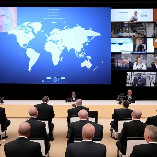 World leaders and CEOs discussing innovation