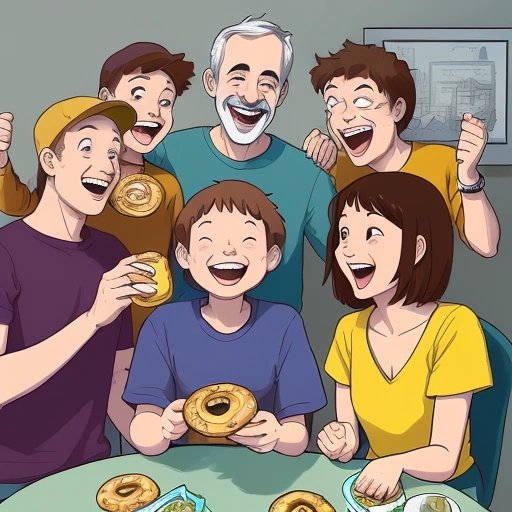 People enjoying plain bagels