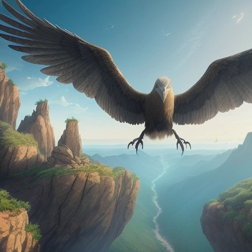 Giant bird-like creature attacking Martians