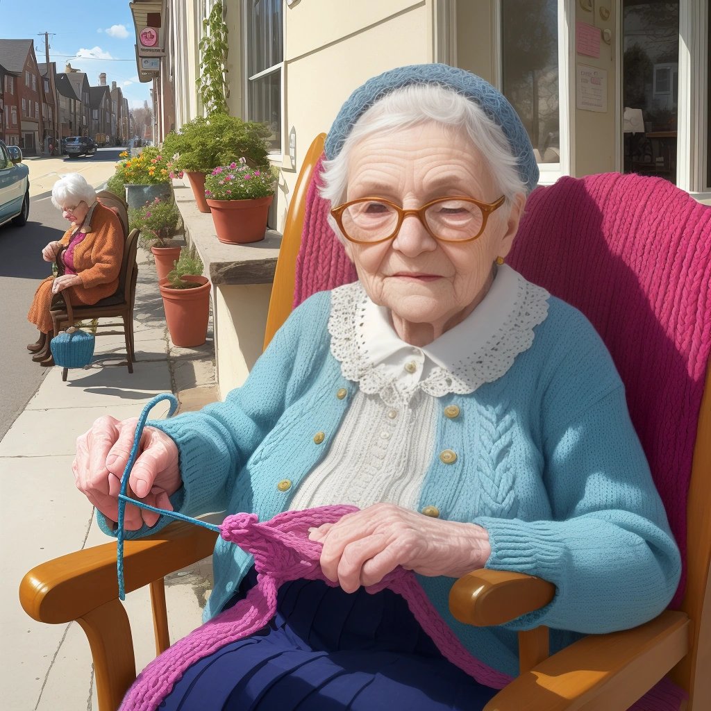 Edna goes back knitting