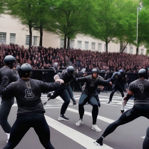 High schoolers showcasing their street fighting skills in Inaba