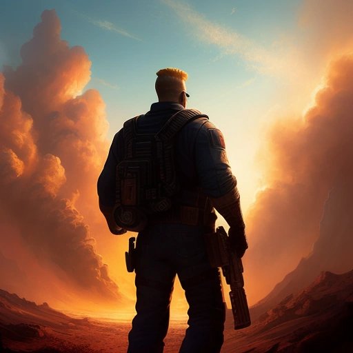 Duke Nukem and Doom Guy back-to-back