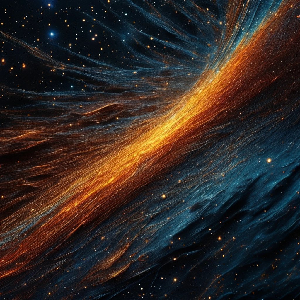 Comet streaking through space