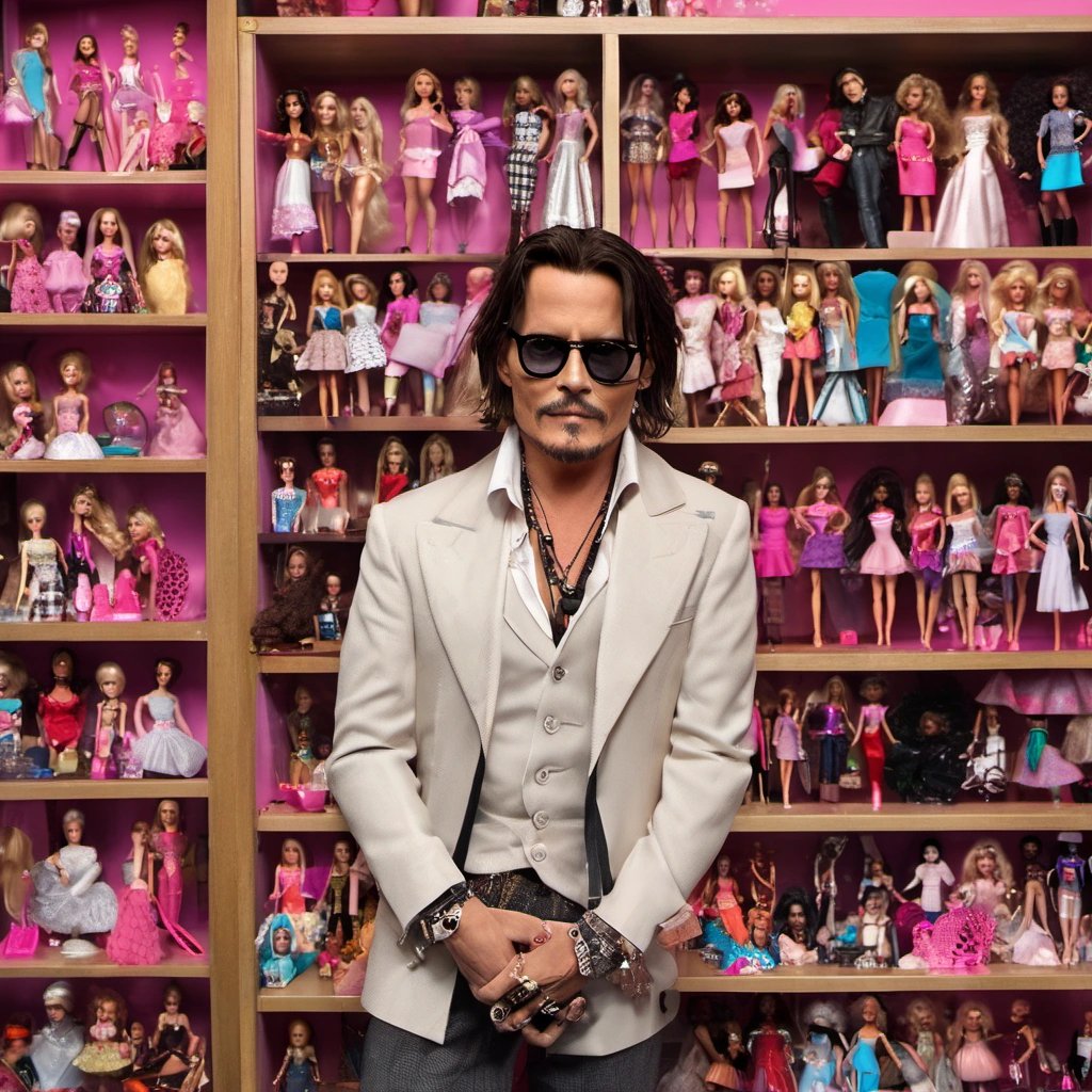 Johnny Depp and his Barbie collection