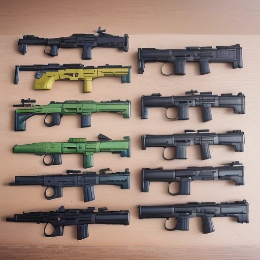 Collection of toy guns