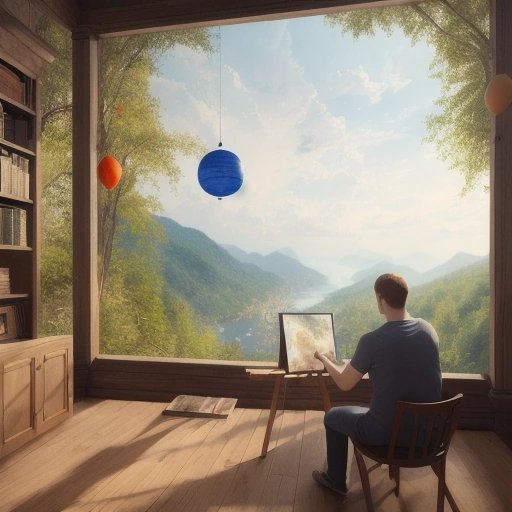 Person juggling, painting, and reading