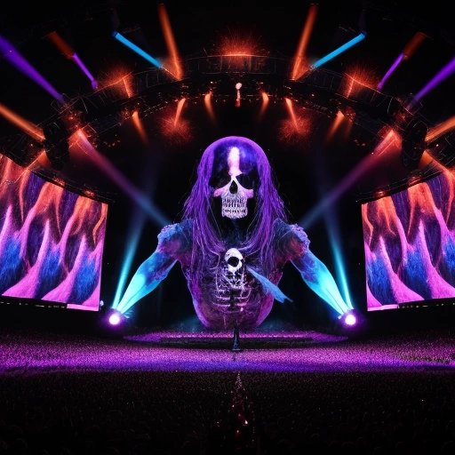 Death performing on stage