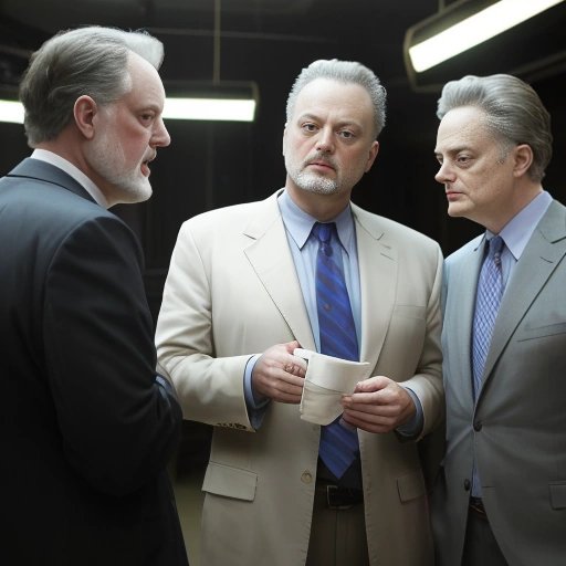 Jim Cramer, Tom Lee, and Jonathan Demme on set