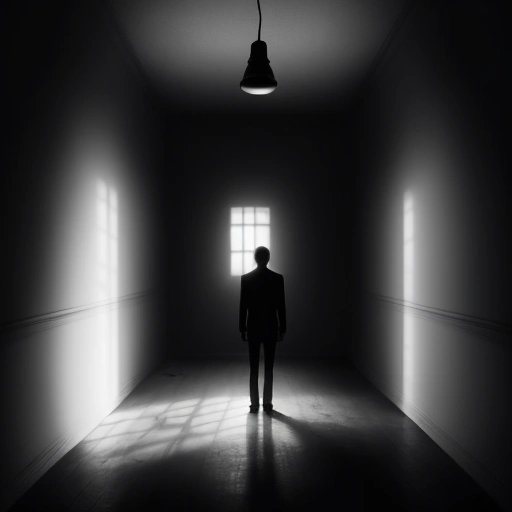 Person in dark room