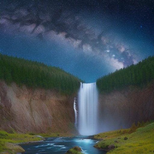 Waterfall and the Milky Way