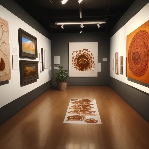 Qbert's coffee stain artwork exhibition